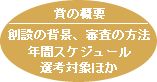 賞の概要/創設の背景、審査の方法、年間スケジュール選考対象ほか